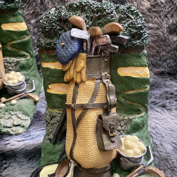 Graphics Golf Bag, Golf Clubs, Golf Shoes, Golf Course 90s Vintage Bookends - Picture 6 of 16
